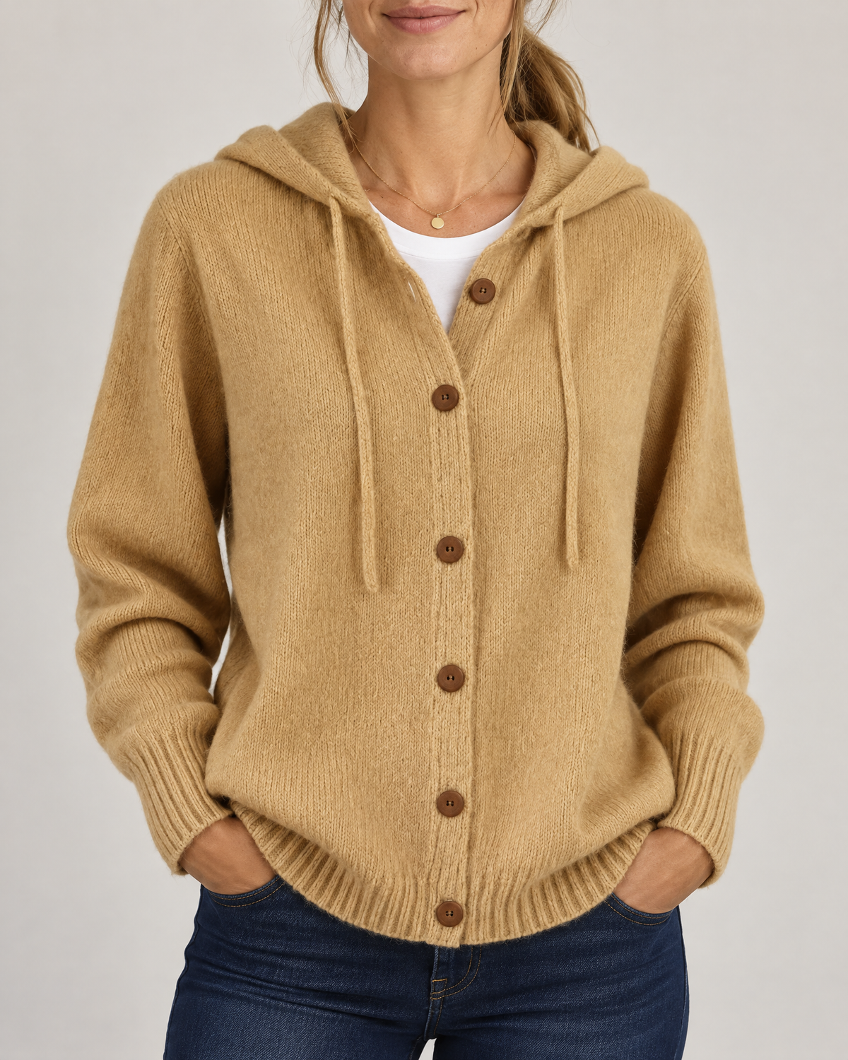 Greta - Hooded Knit Cardigan