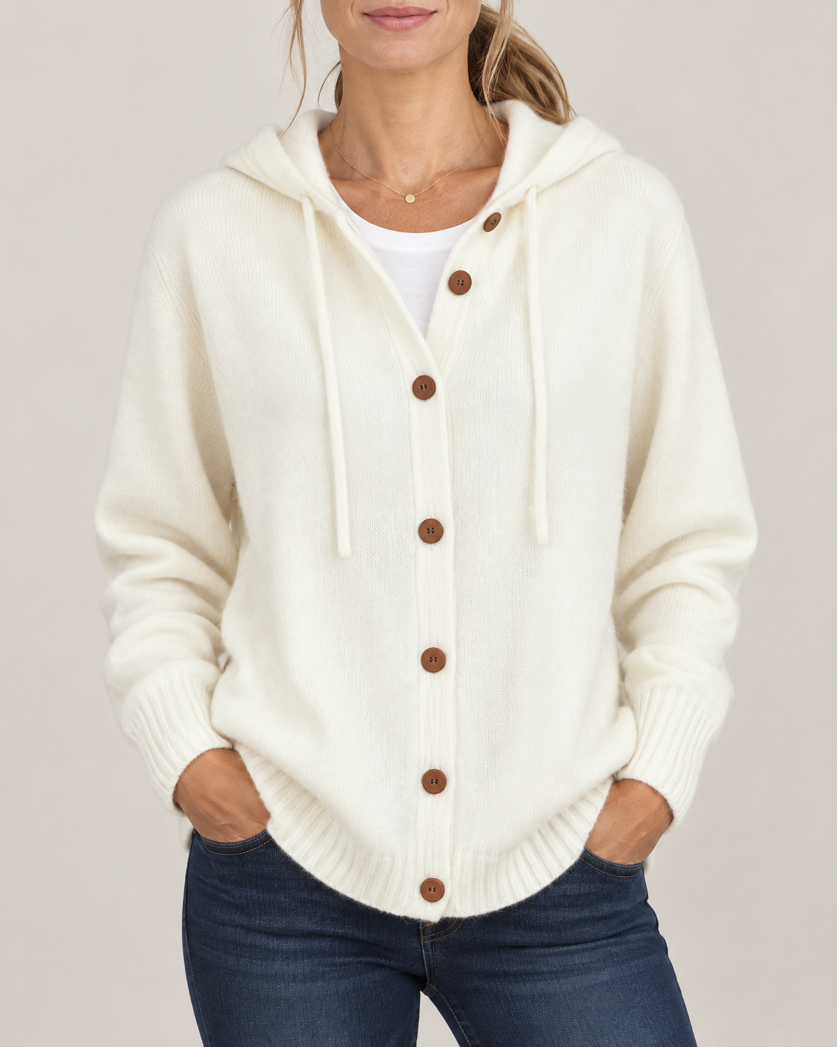 Greta - Hooded Knit Cardigan