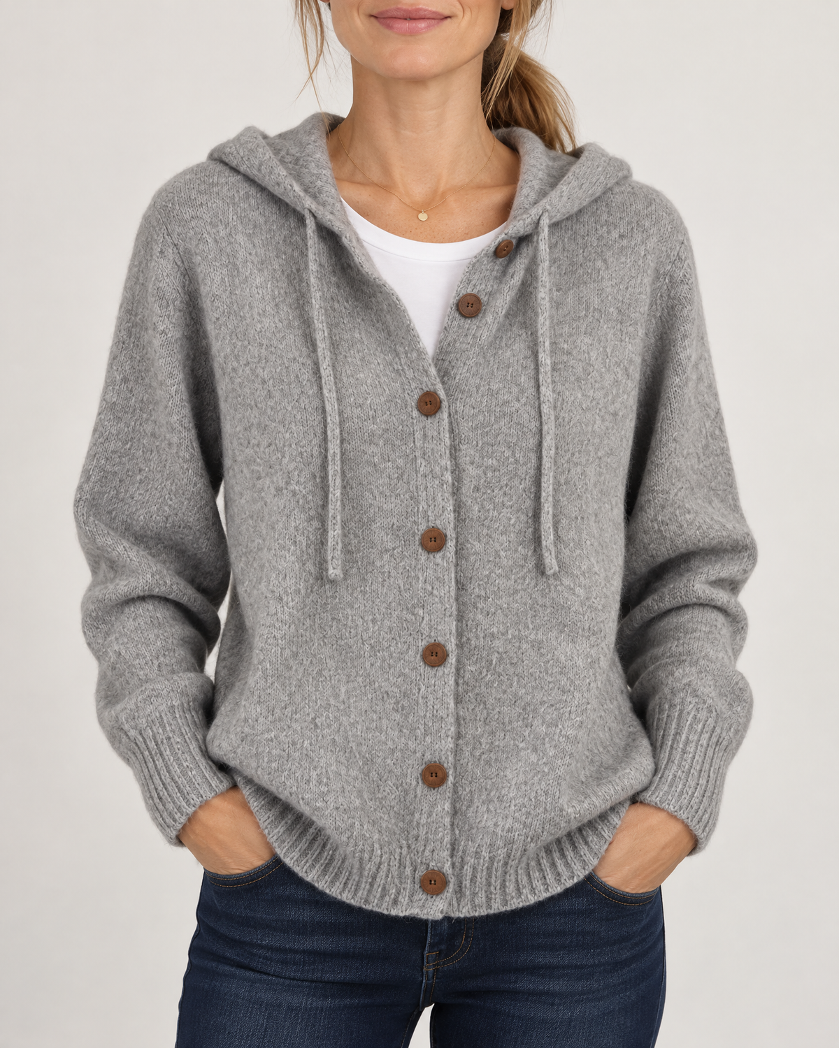 Greta - Hooded Knit Cardigan