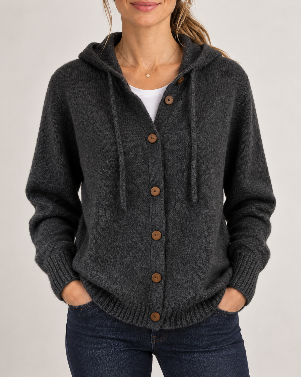 Greta - Hooded Knit Cardigan