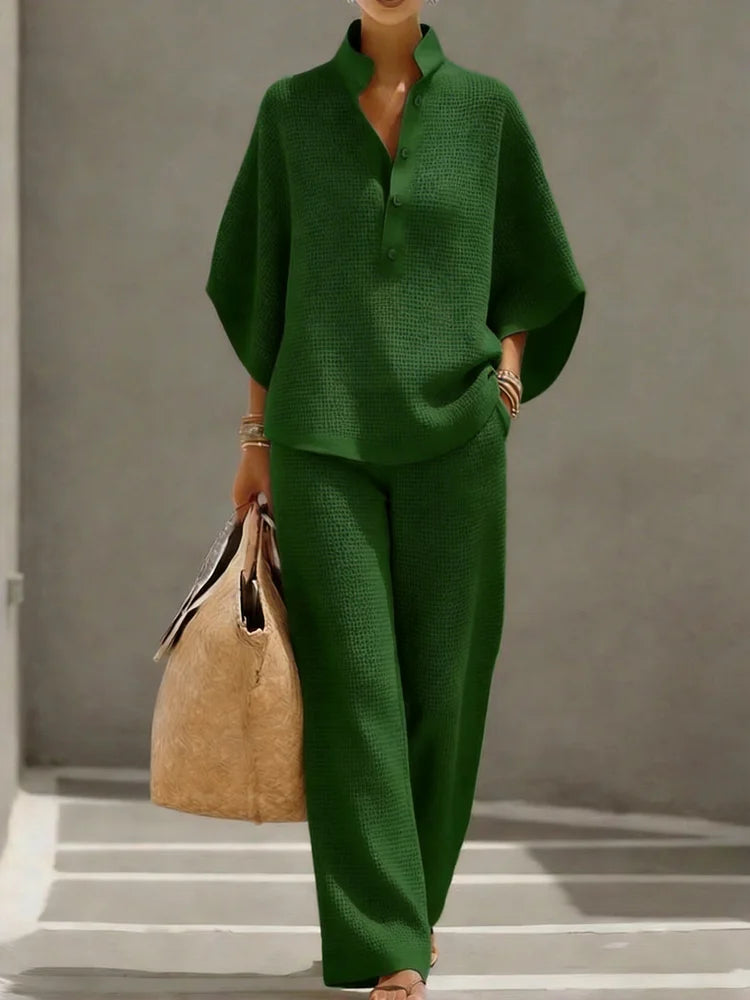 Women's Waffle Two-Piece Set
