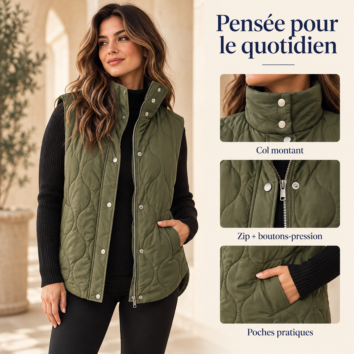 Sabrina™ | Lightweight Sleeveless Padded Jacket
