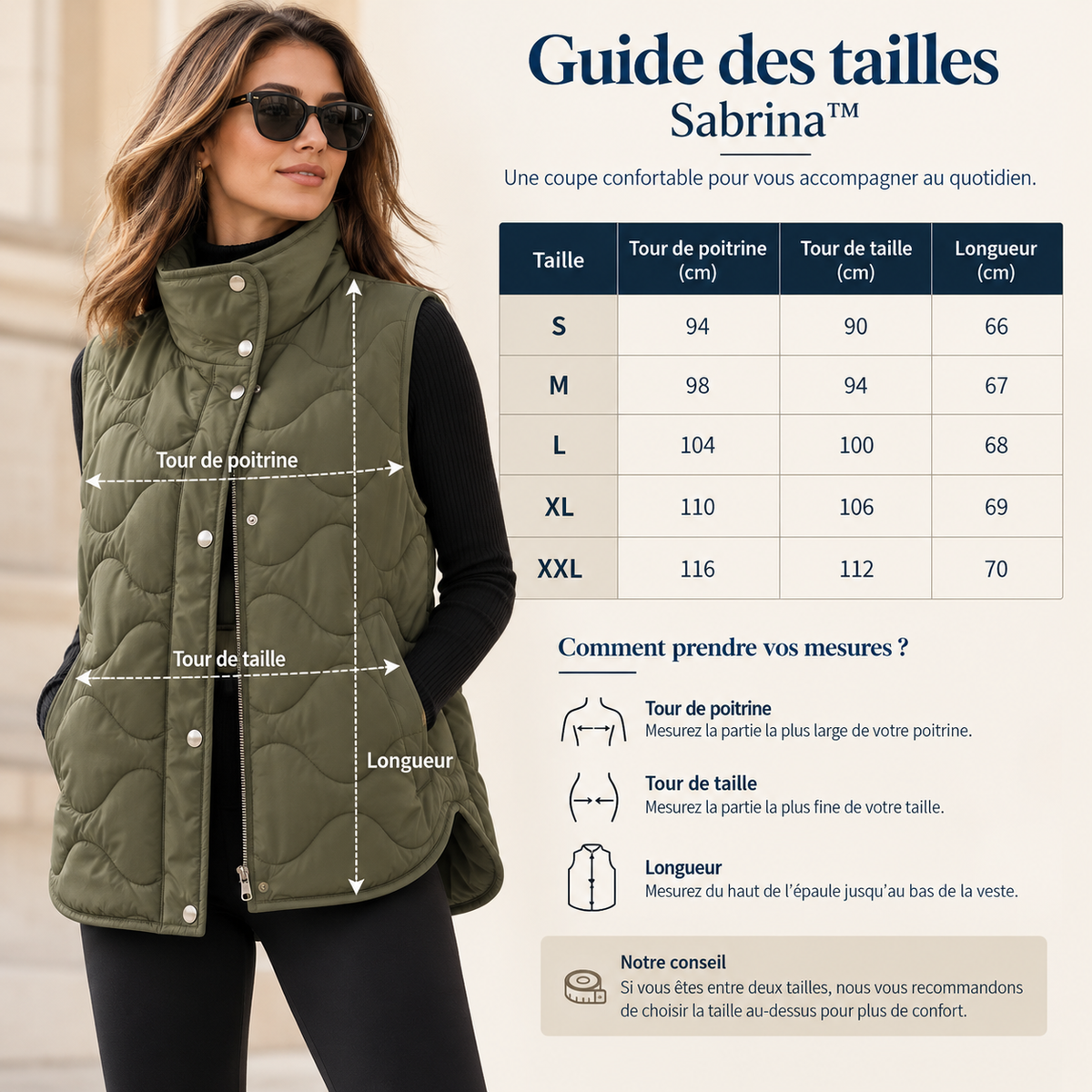 Sabrina™ | Lightweight Sleeveless Padded Jacket