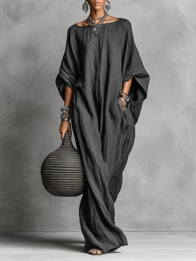 Limited Time Sale – 55% OFF Minimalist Casual Sleeveless Cotton And Linen Long Dress