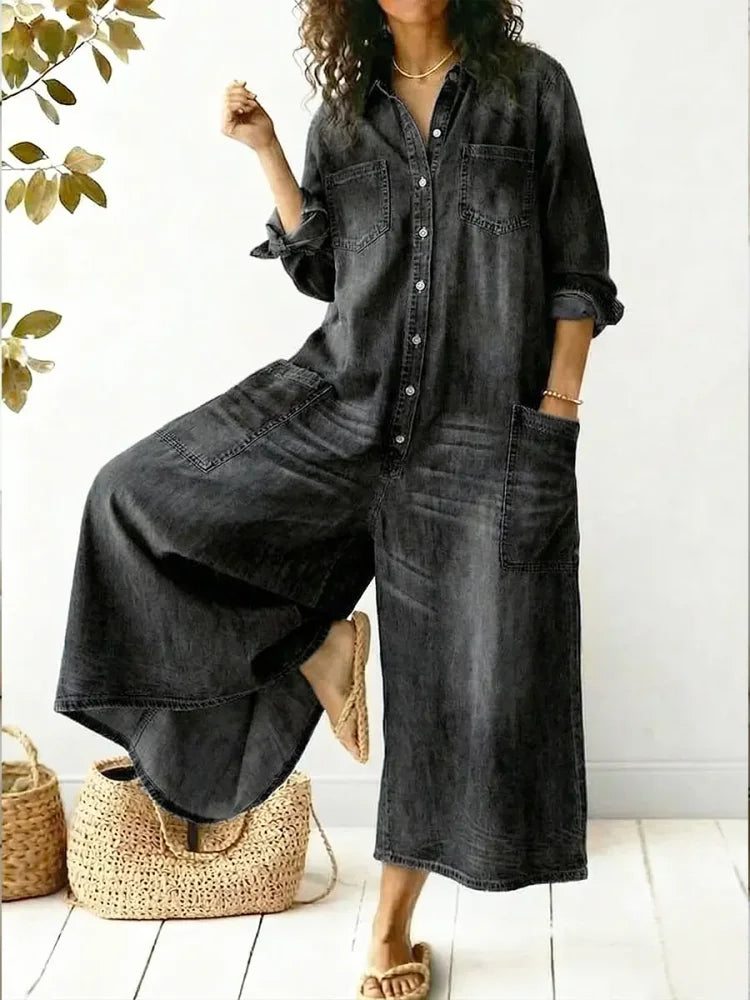 Women's Cozy And Casual Cotton Jumpsuit