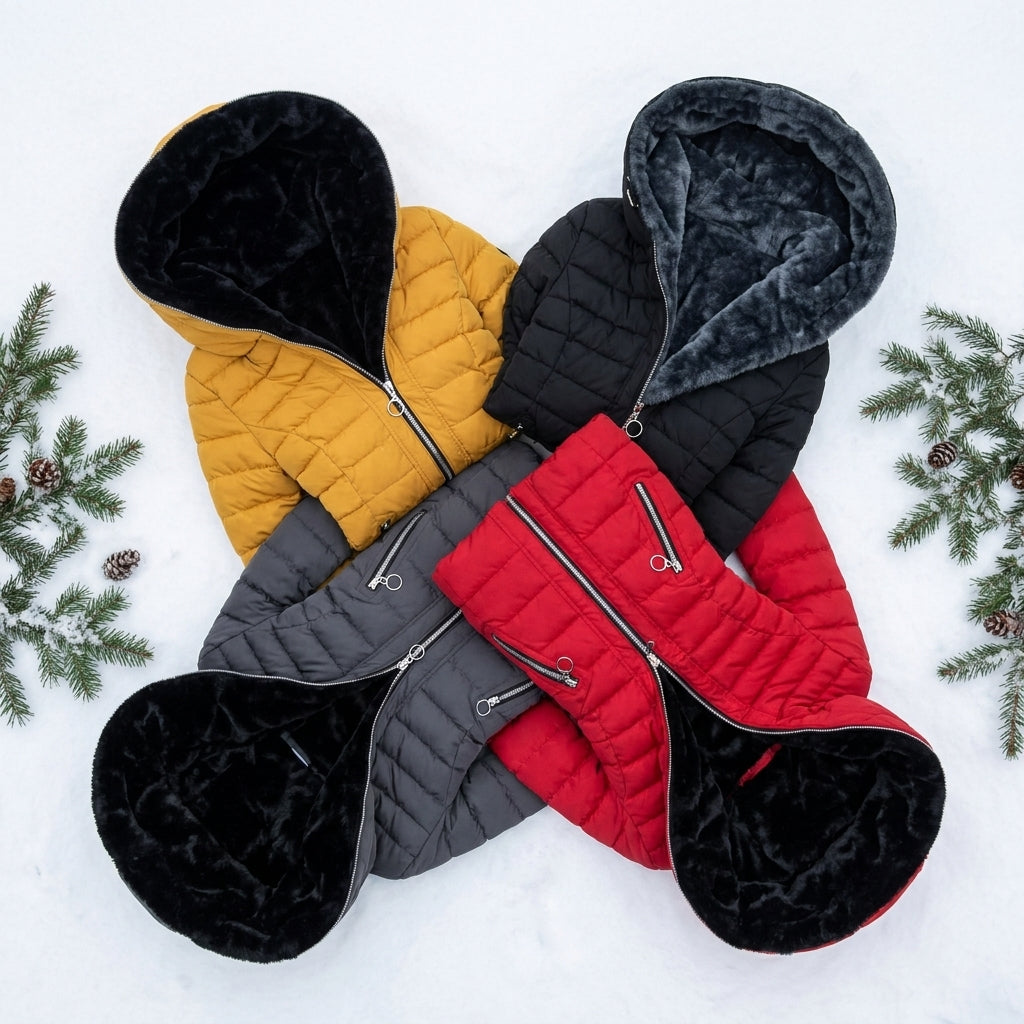Cocéa | Quilted Cloud Coat - Velvet Interior & Giant Fleece Hood