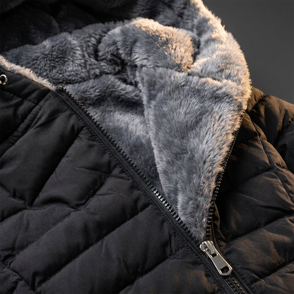 Cocéa | Quilted Cloud Coat - Velvet Interior & Giant Fleece Hood