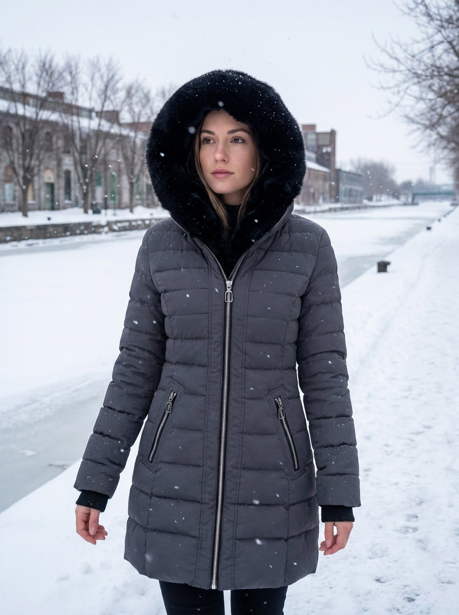 Cocéa | Quilted Cloud Coat - Velvet Interior & Giant Fleece Hood