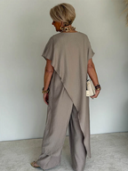 Cozy Loose-fit Asymmetrical Design Two-piece Set