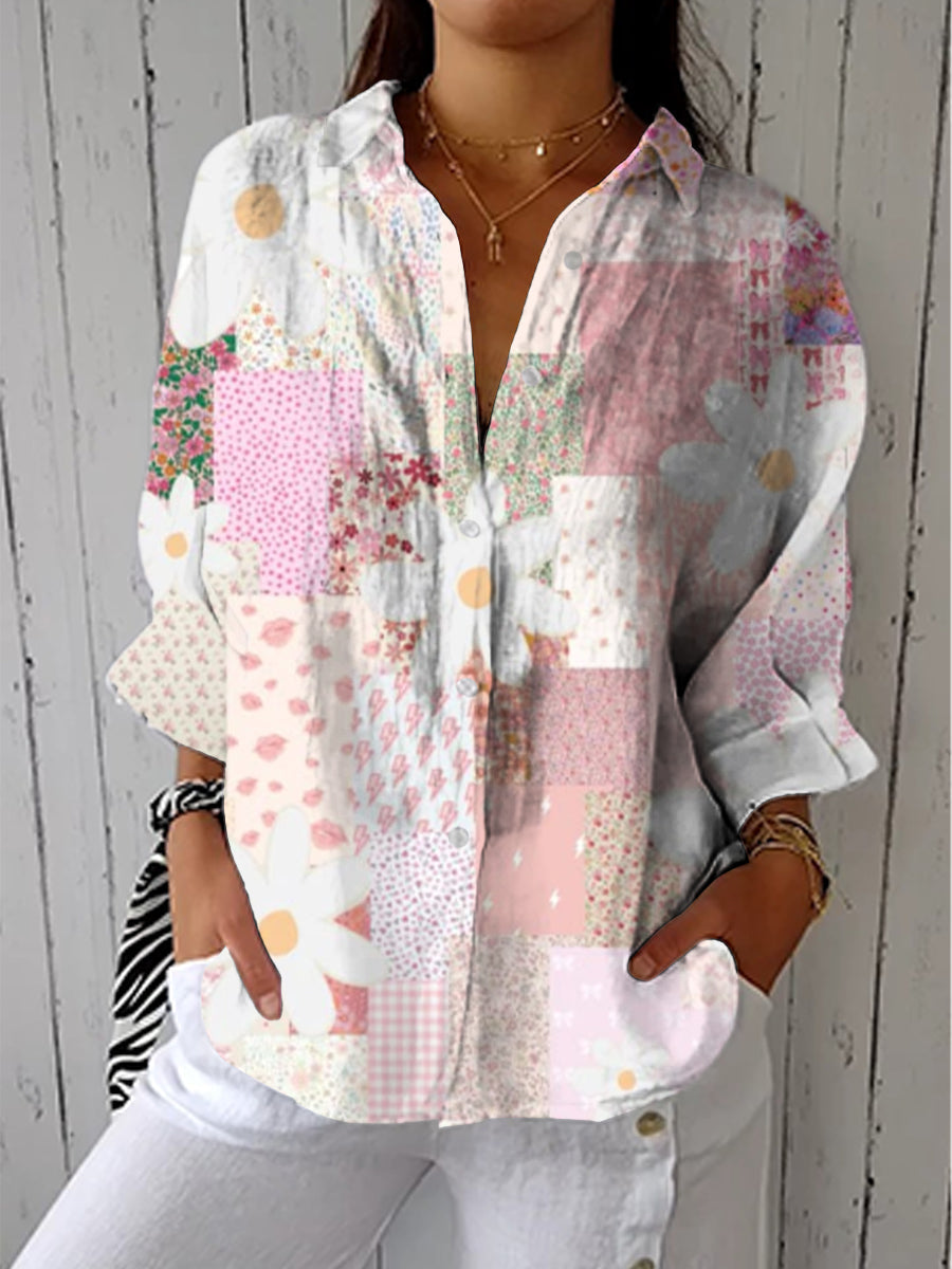 Maxine - Patchwork Daisy Blouse