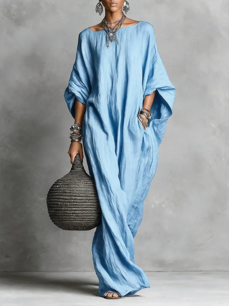 Limited Time Sale – 55% OFF Minimalist Casual Sleeveless Cotton And Linen Long Dress