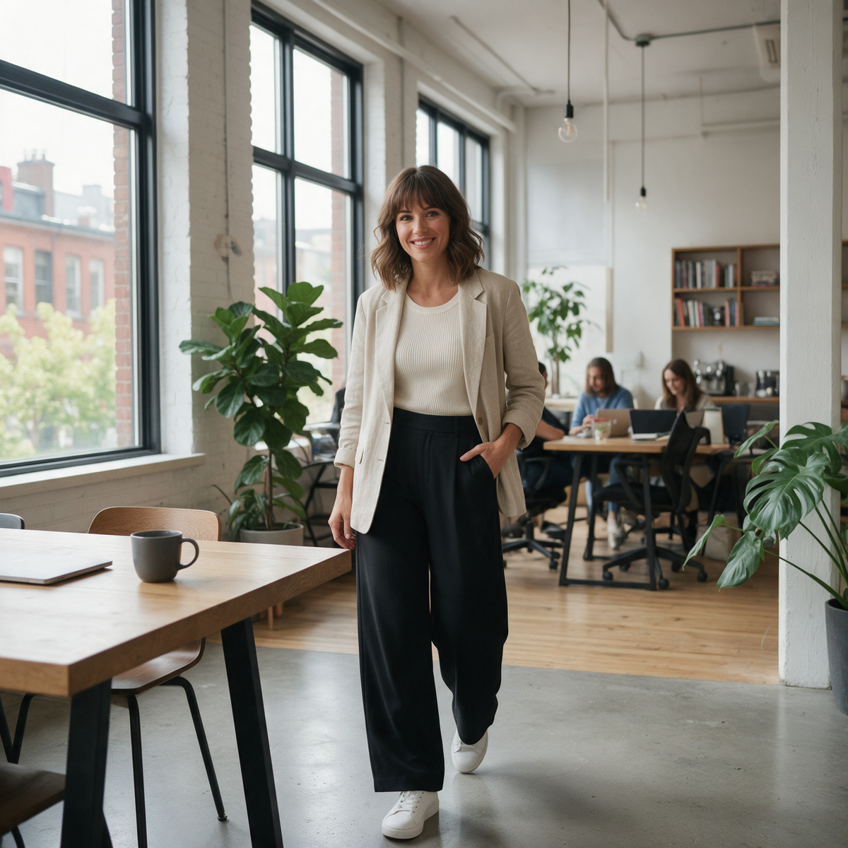 Elise Pants | Wide Comfort Tailored Pants | Essential Collection