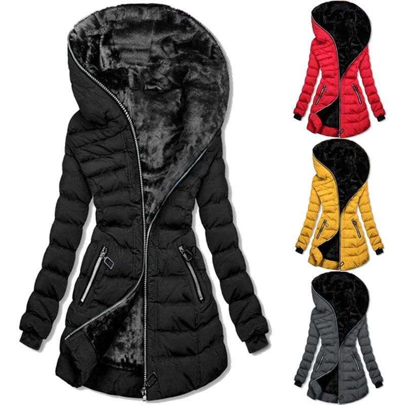 Cocéa | Quilted Cloud Coat - Velvet Interior & Giant Fleece Hood